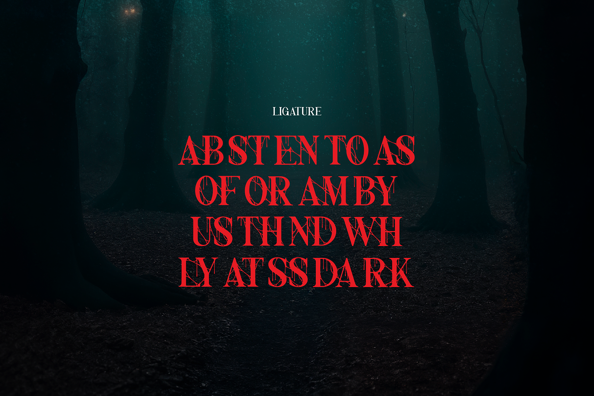 Nothing Inside | Horror Typeface, a Serif Font by Denustudios (Photo 12 of 12)