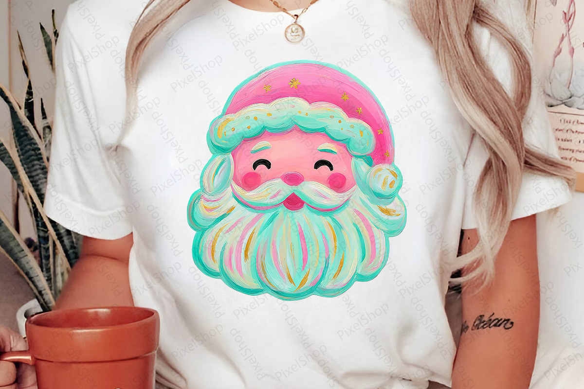 Cute Retro Christmas Santa Face Desi, an Illustration by DreamPrint404 (Photo 5 of 7)