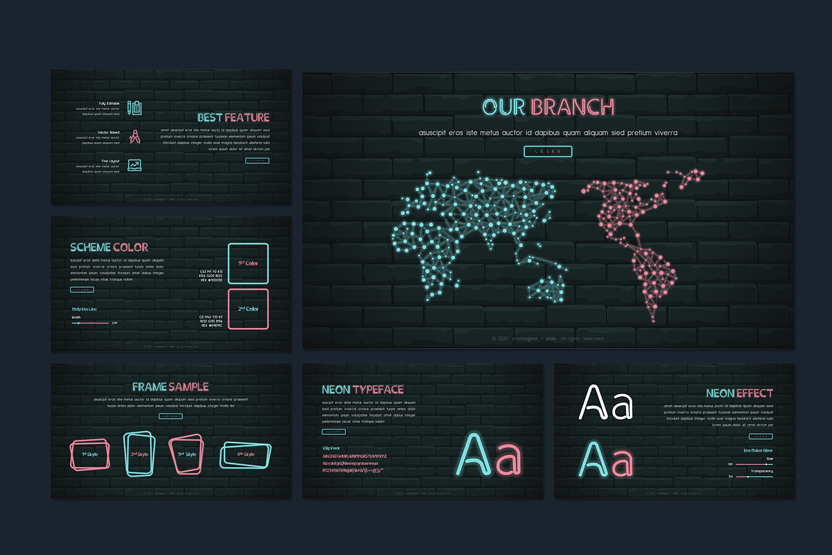 Cromagnon - Neon Presentation, a Presentation Template by deasign (Photo 13 of 14)