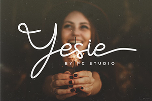 Yesie - Monoline Cursive Script Font