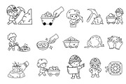 miners illustration line vector set, an Object Illustration by foxndeer (Thumbnail 3 of 4)