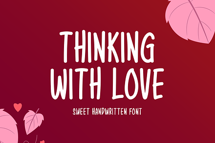 Thinking With Love Typeface, a Handwritten Font by Seemly Fonts