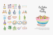 La dolce vita pantry clipart set, a Decorative Illustration by Patishop Art (Thumbnail 2 of 10)