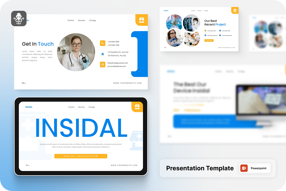 Medical Presentation PowerPoint, a Presentation Template by SquidPixey (Photo 1 of 6)