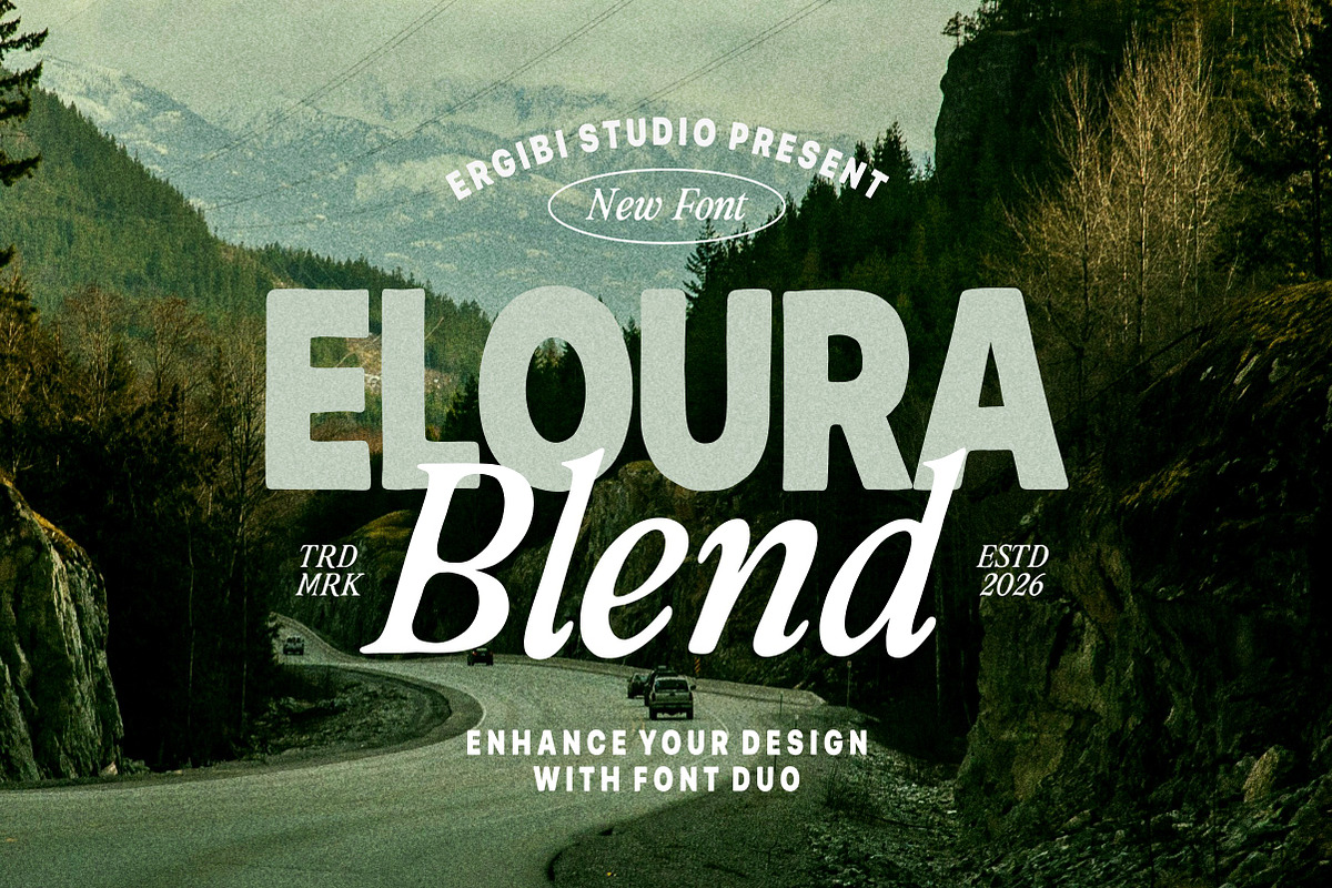 Eloura Blend - Font Duo, a Serif Font by ErgibiStudio (Photo 1 of 10)