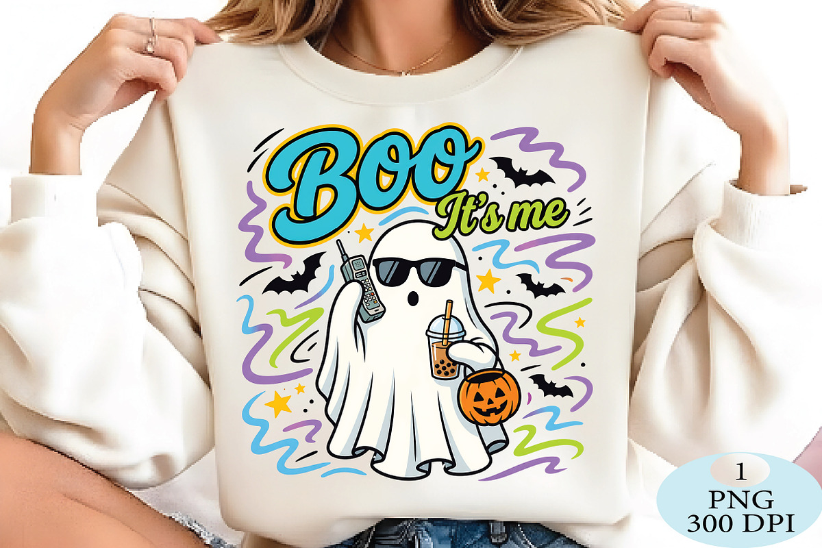 Cute Halloween Coffee Ghost Boo PNG, a Seasonal Illustration by Daily.Designs (Photo 2 of 5)