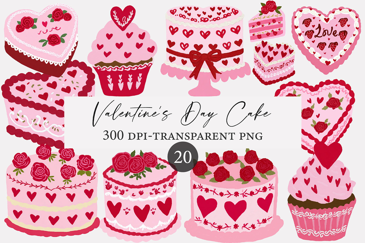 Valentine's Day Cake clipart, an Illustration by Designworld (Photo 1 of 5)
