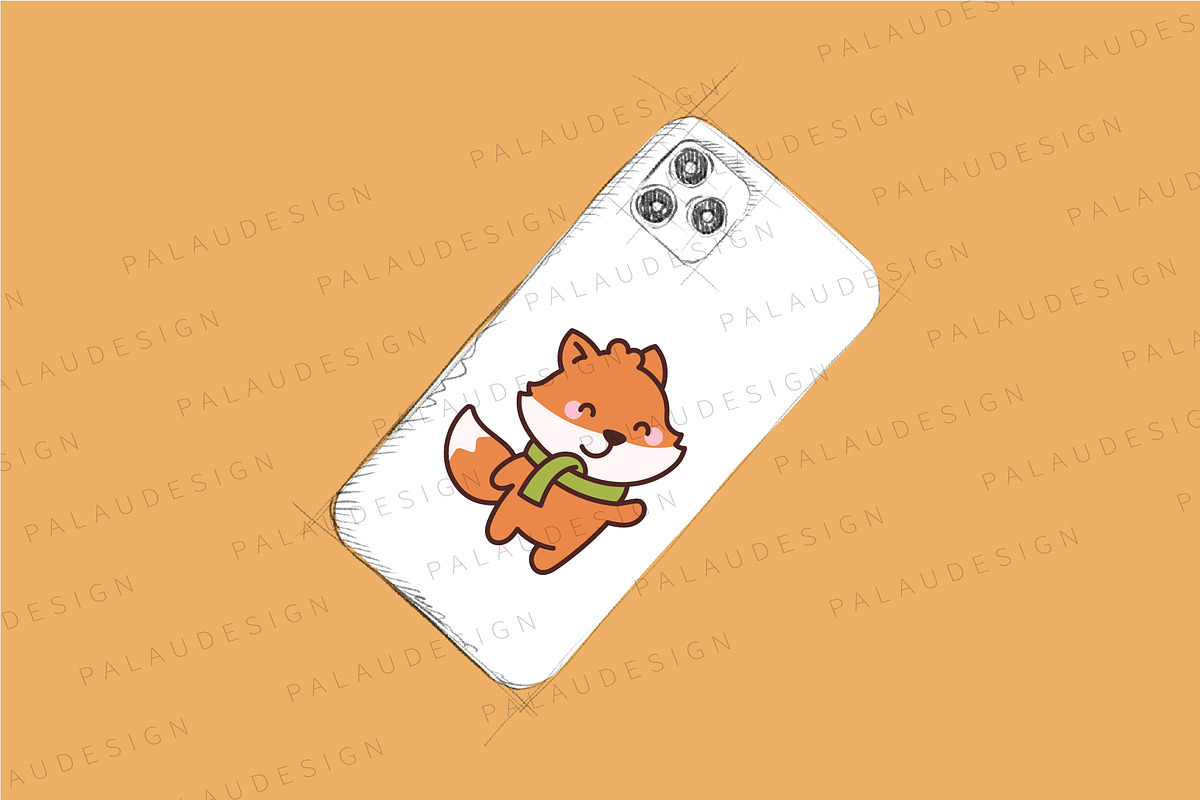 Cute Kawaii Fox Autumn Character, a Seasonal Illustration by Palau (Photo 5 of 12)