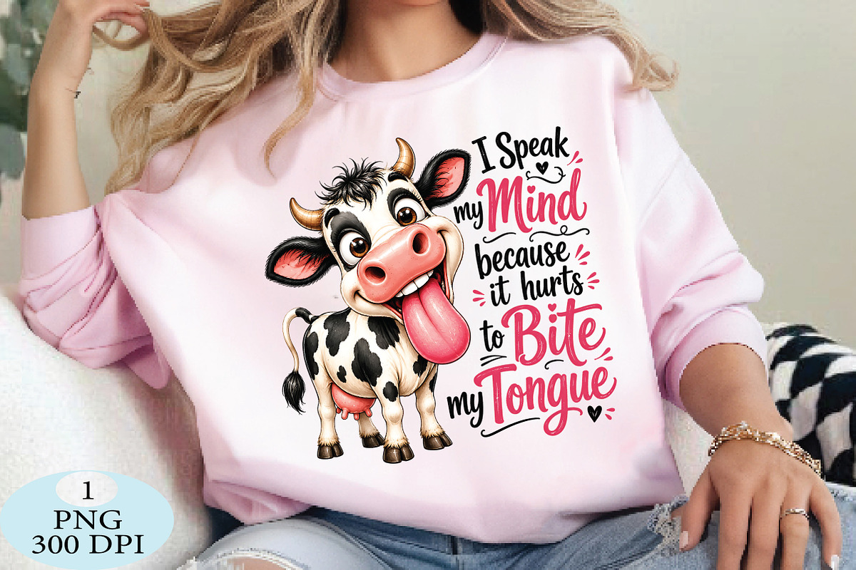 Cute Funny Cow PNG, a Seasonal Illustration by Daily.Designs (Photo 3 of 5)