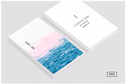Ocean + Pink Business Card Template, a Business Card Template by Human-made. Made to feel. (Thumbnail 1 of 4)