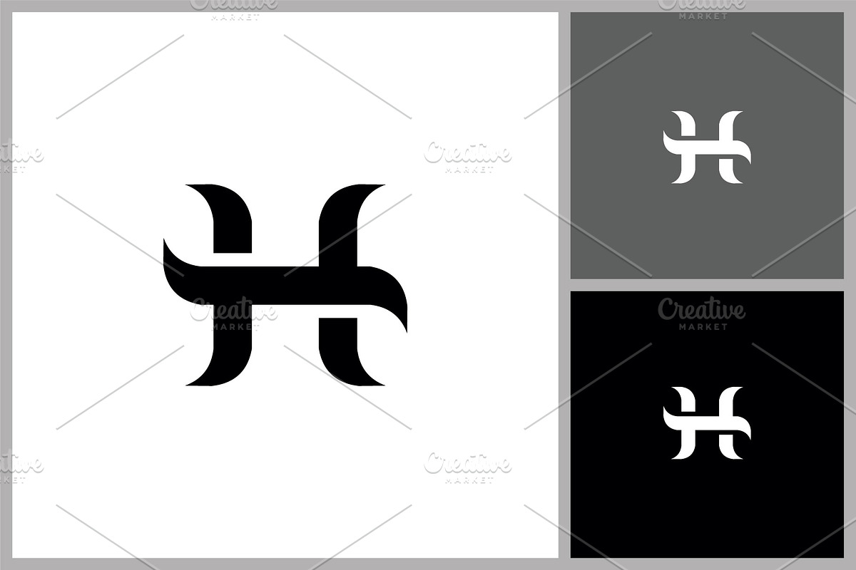 Modern Letter H Logo Icon