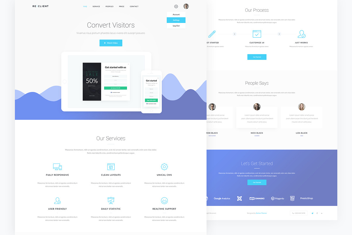 Reclient — Service PSD Template, an App Template by artemmashirov (Photo 2 of 3)