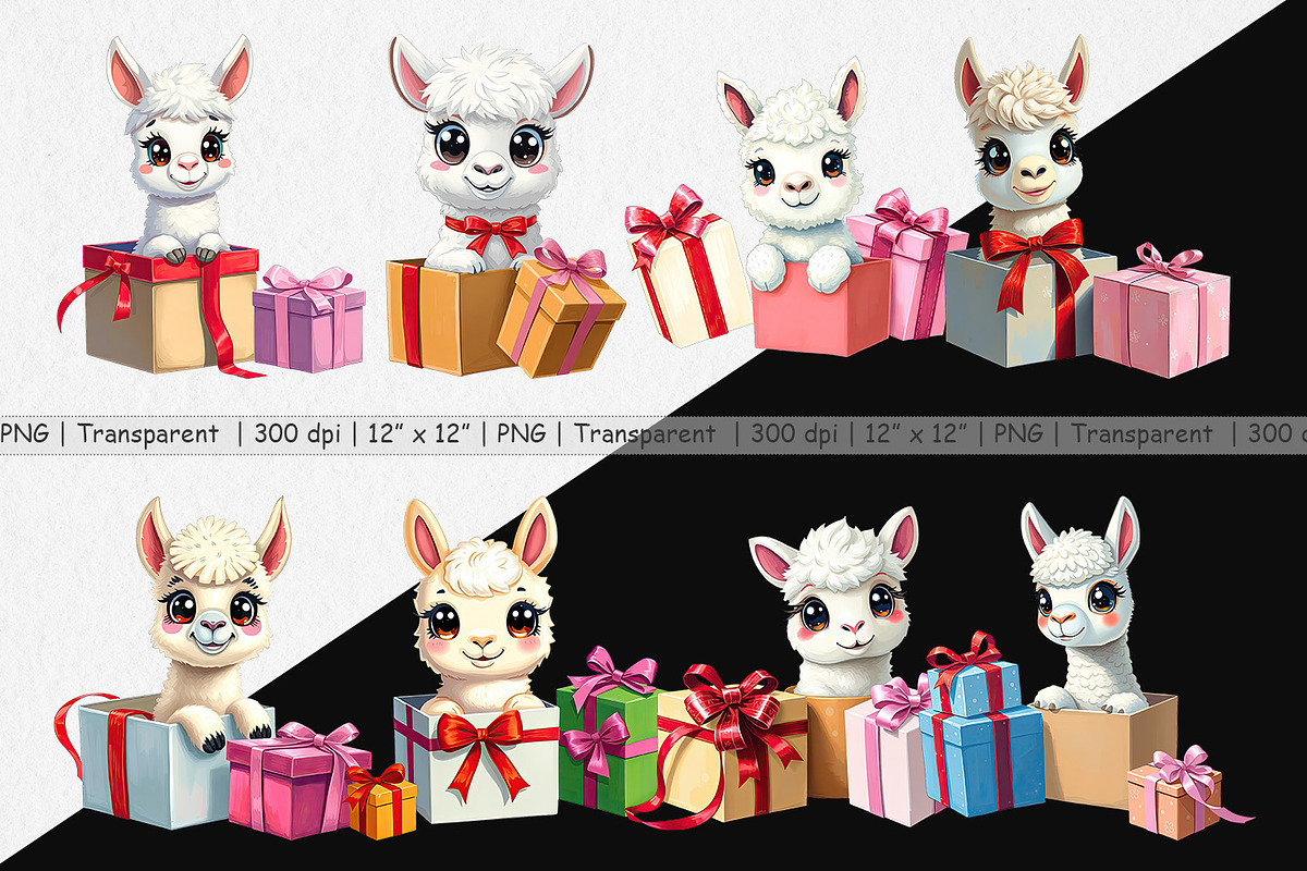 Alpaca Clipart Gift, a Graphic by Artnoy (Photo 2 of 5)