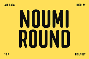 Noumi Round - Caps Bold Display Font, a Sans Serif Font by Tiga Type