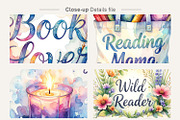 Vintage Bookish Sublimation PNG, an Illustration by Artnoy (Thumbnail 4 of 8)