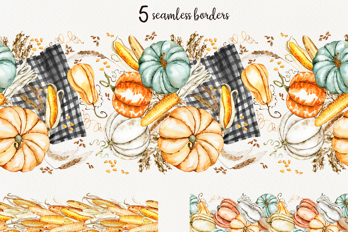 Fall Pumpkin, Corn and Pampas Grass, a Food Illustration by TanyaOak (Photo 5 of 10)