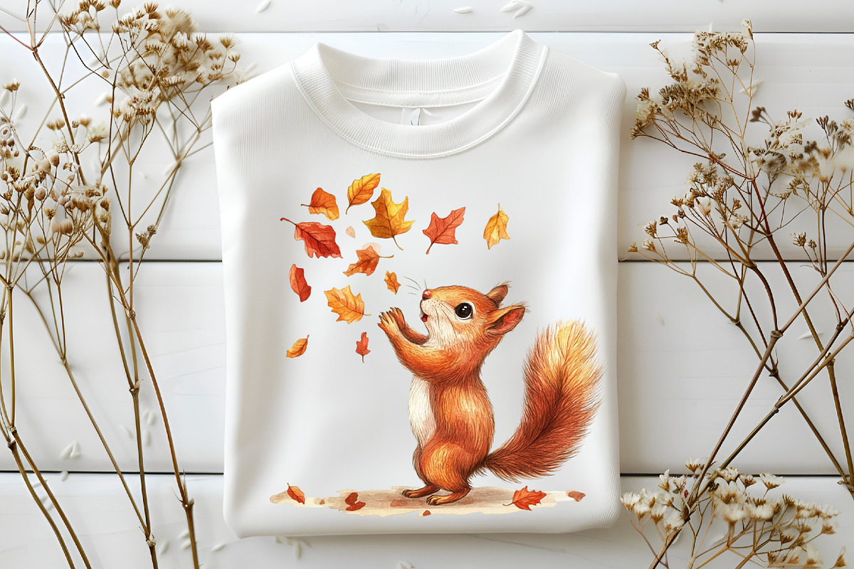 Fall Squirrels Garden Clipart, an Illustration by Libby Wishes (Photo 3 of 4)