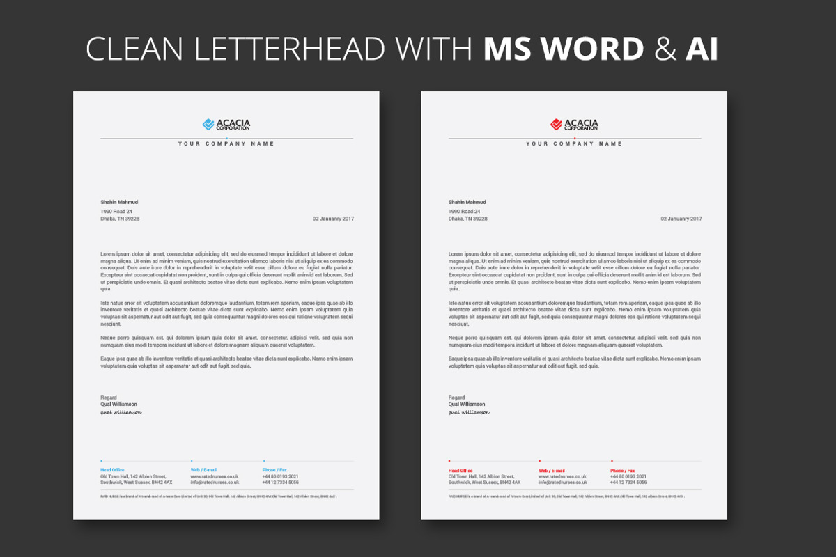 Simple Letterhead, a Stationery Template by DesignGhar (Photo 5 of 5)