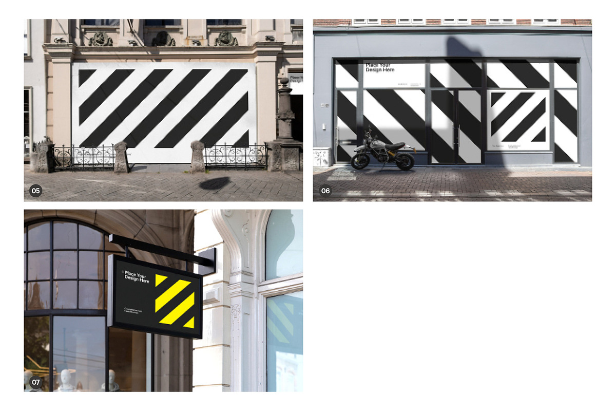 7x Shop Facade Mockup Bundle, an Advertising Mockup by HAZARD MOCKUPS (Photo 3 of 14)