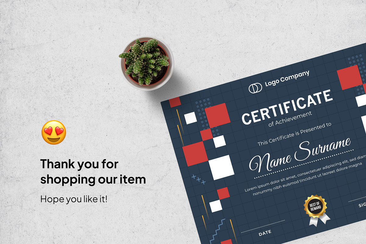 Certificate Template, a Stationery Template by Panen Creative (Photo 3 of 3)