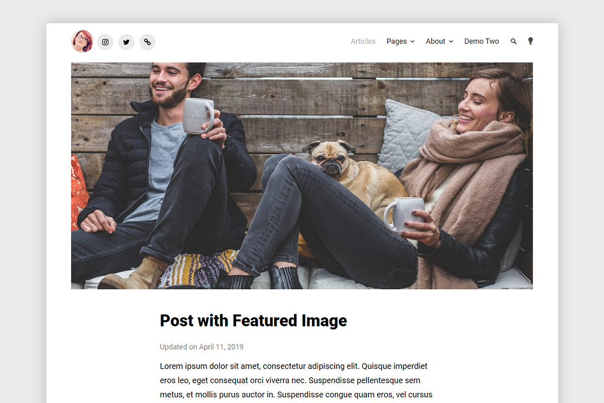 Theme for writers - Writings Pro, a WordPress Template by DinevThemes (Photo 5 of 5)