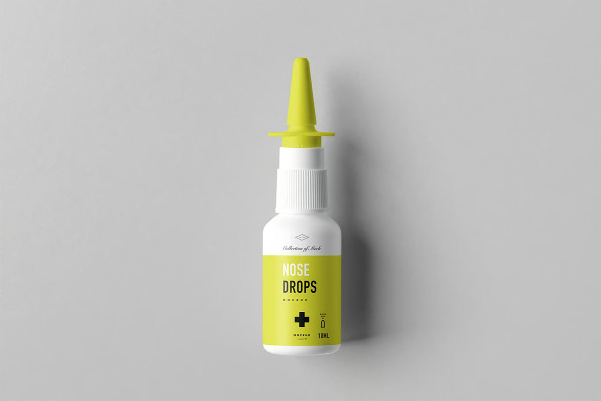 Nose Drops Mock-up, a Product Mockup by zippypixelstudio (Photo 2 of 12)