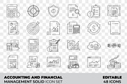 Financial Management Outline icon, an Outline Icon by Unique Design Team (Thumbnail 3 of 3)
