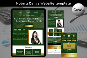 Notary Canva Website Template