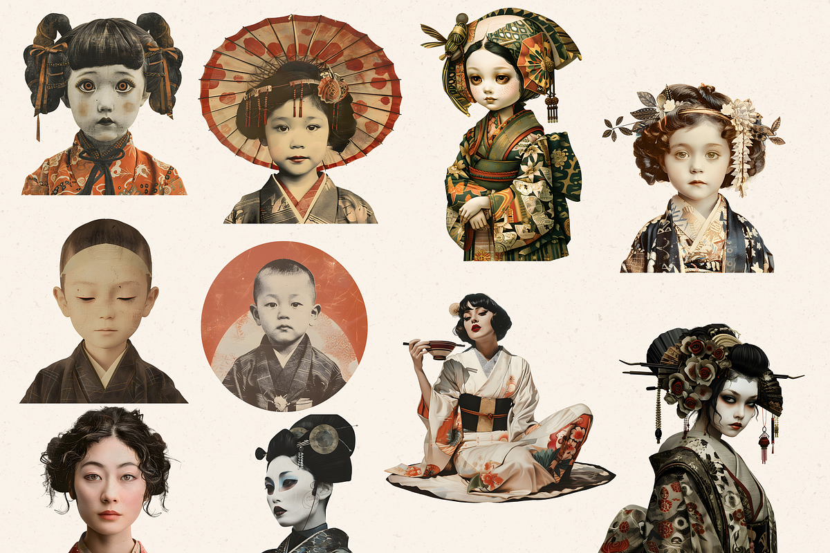 SURREAL EDO PERIOD CLIPART PACK, a Person Illustration by Daring Digies (Photo 6 of 9)