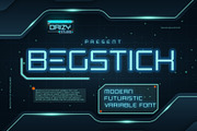 Begstick Modern Futuristic Font, a Sans Serif Font by Drizy (Thumbnail 1 of 9)
