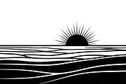 sunset horizon wall art design, an Illustration by Amazin_art (Thumbnail 23 of 31)