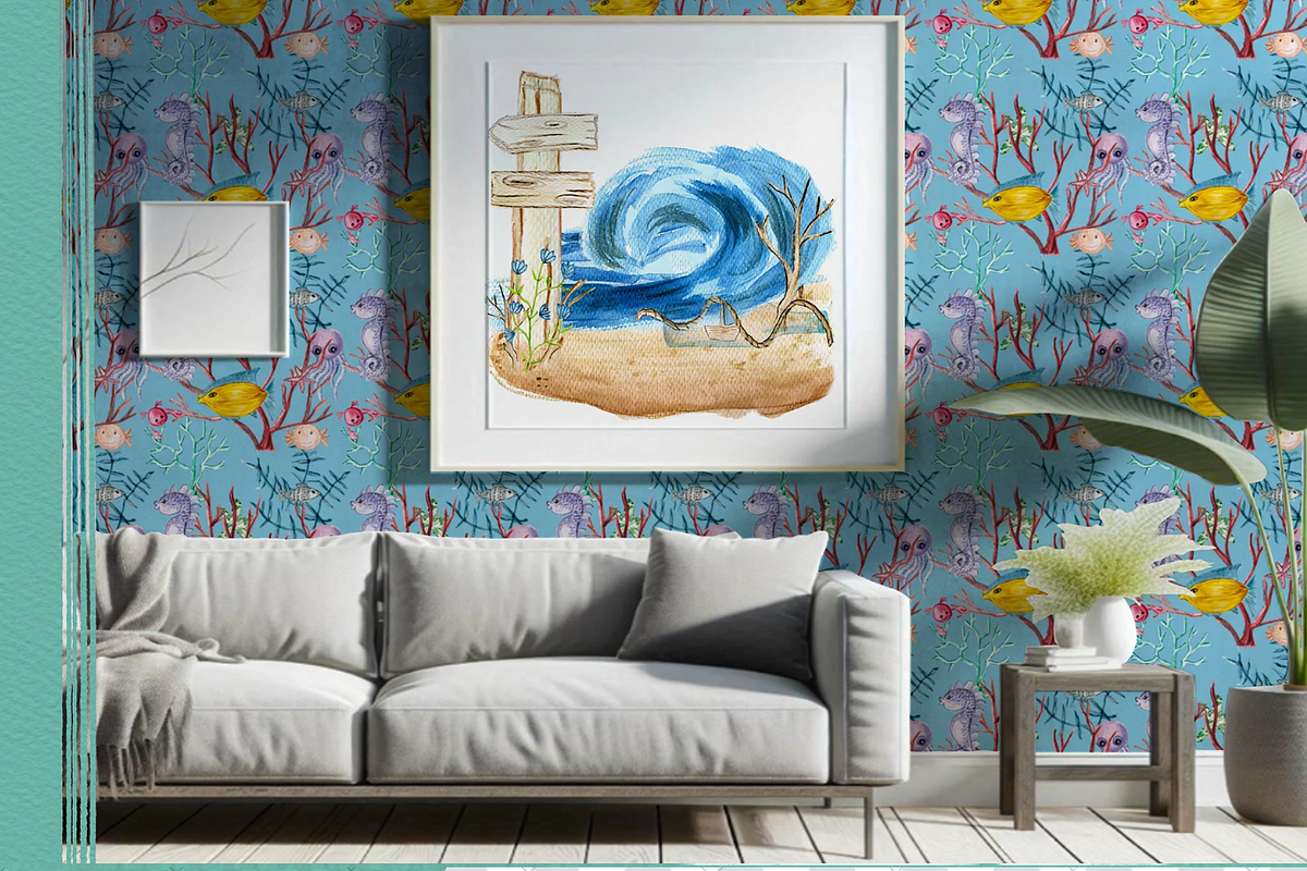 Ocean Whimsy Watercolor Wonders, an Illustration by Amarawolf's Art (Photo 15 of 18)