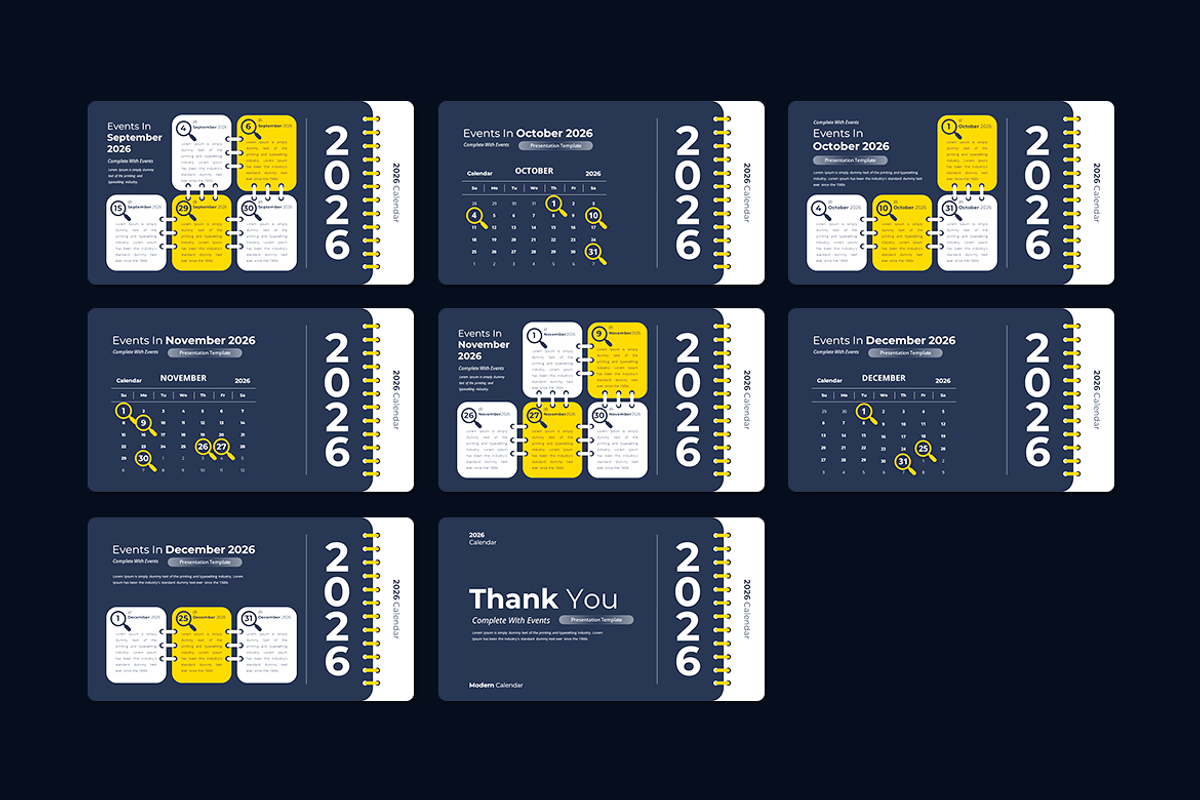 2026 Calendar - Keynote Template, a Presentation Template by Iqsiart Studio (Photo 4 of 4)