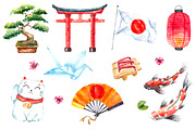 Watercolor set of Japan, a Food Illustration by Vikeriya (Thumbnail 2 of 5)