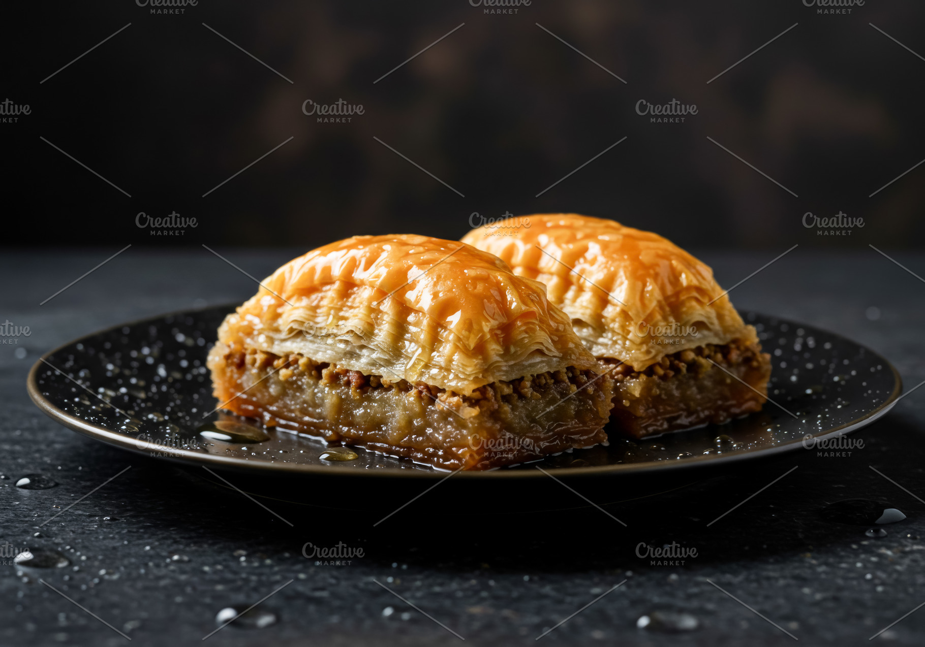 Sweet baklava pastry with nuts and s, a Food & Drink Photo by professorinc