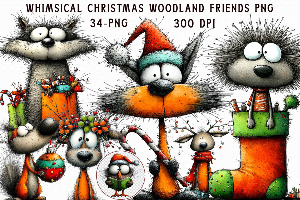 Whimsical Christmas Woodland Friends, an Illustration by Libby Wishes (Photo 8 of 8)