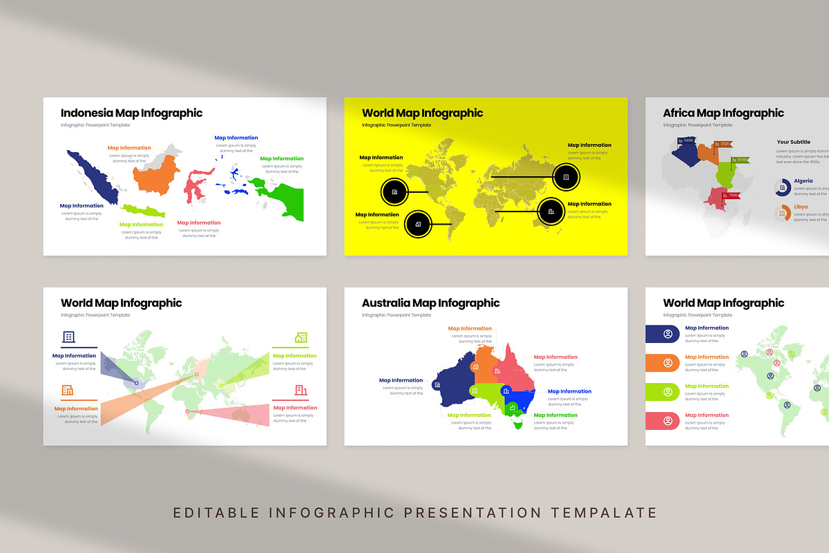 Business Map - Infographic Presentation Template