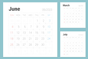 2023 Simple Calendar [Sunday], a Stationery Template by WORAKAMON Design Studio (Thumbnail 3 of 5)