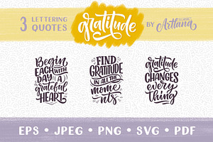 Gratitude Lettering Quotes
