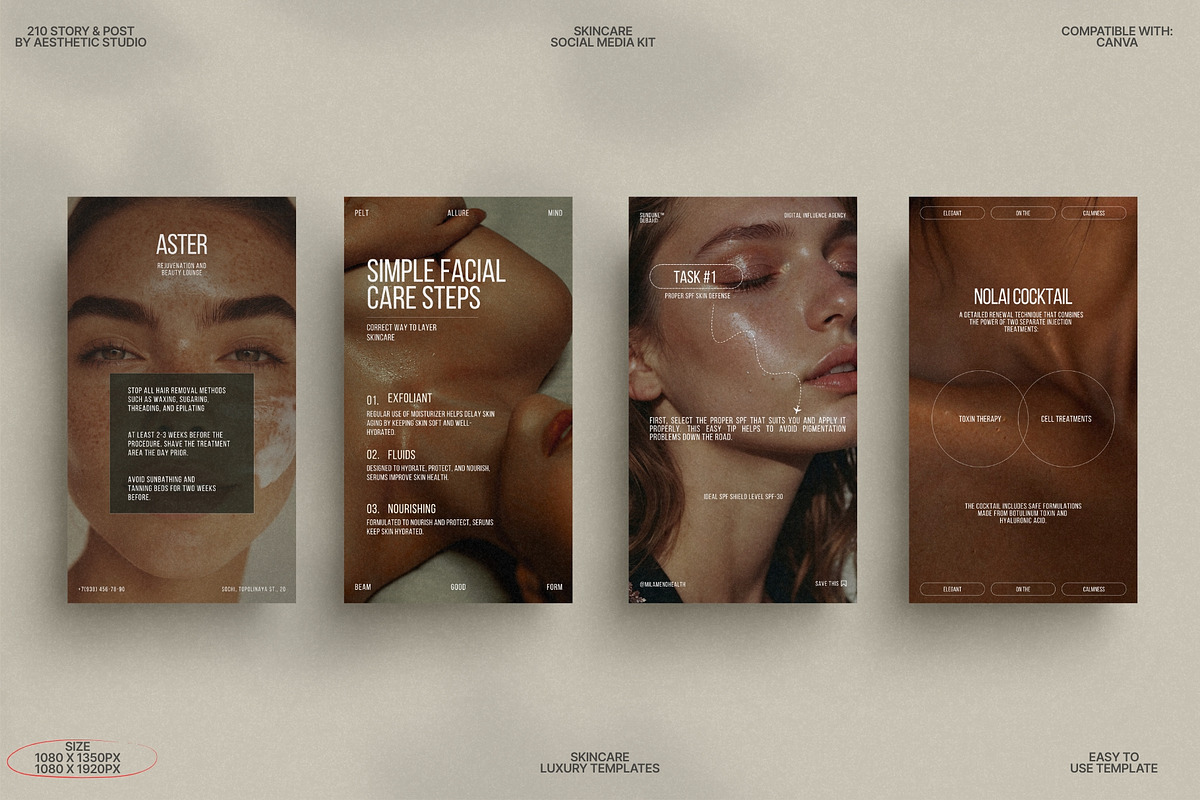 Elegant Skincare Bundle in Canva preview 5