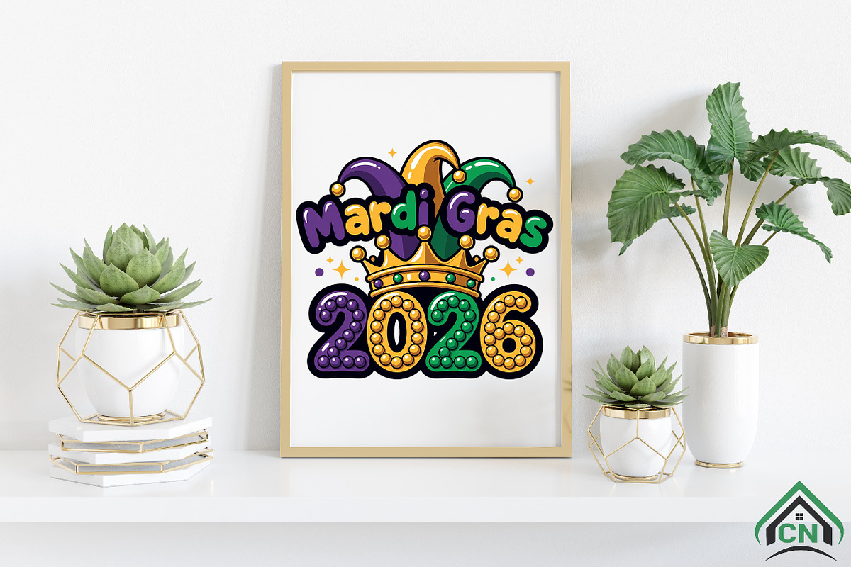 Mardi Gras 2026 PNG, an Illustration by Craft Nest (Photo 3 of 4)