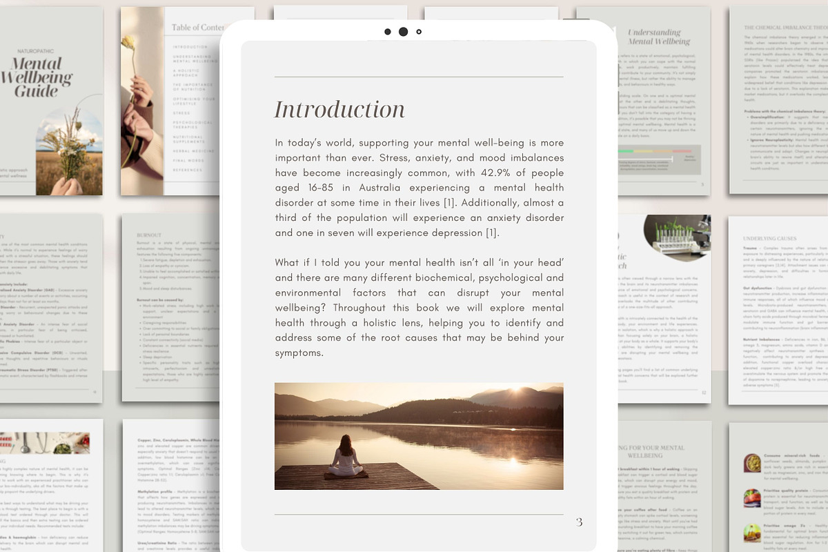 Mental Health Ebook Canva Template, a Presentation Template by Naturopath Hub (Photo 9 of 12)