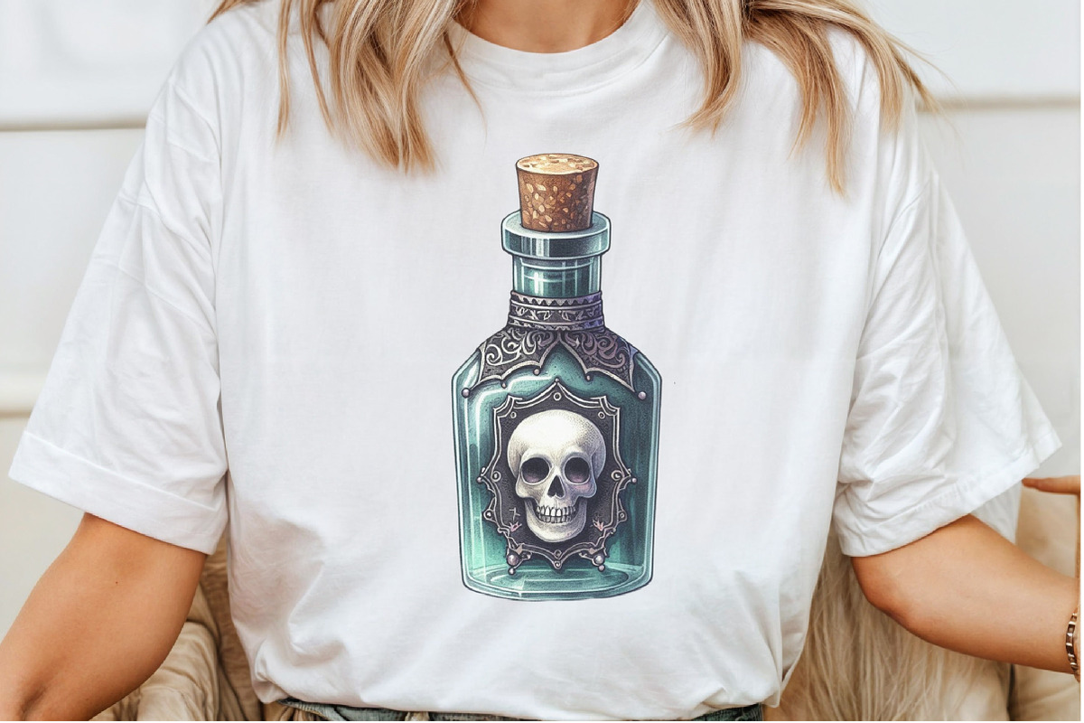 Watercolor Halloween Potion Bottle C, an Illustration by Rose Art (Photo 2 of 4)
