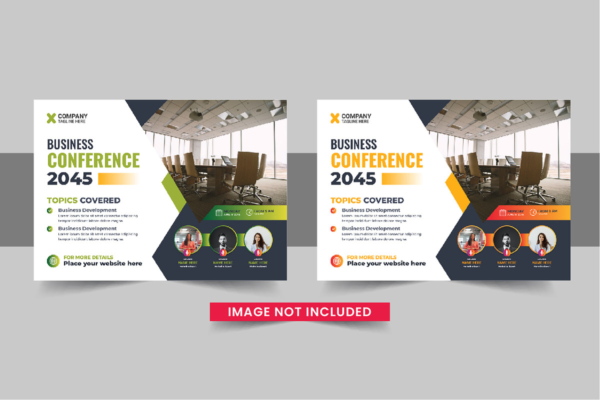 Horizontal Conference flyer bundle, a Flyer Template by Pavel_design (Photo 9 of 11)