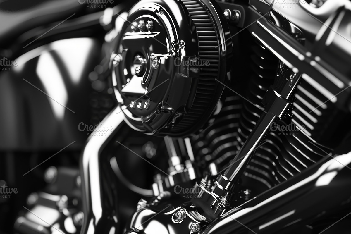 31 Motorcycle engines, a Transportation Photo by Handmadefont (Photo 6 of 33)