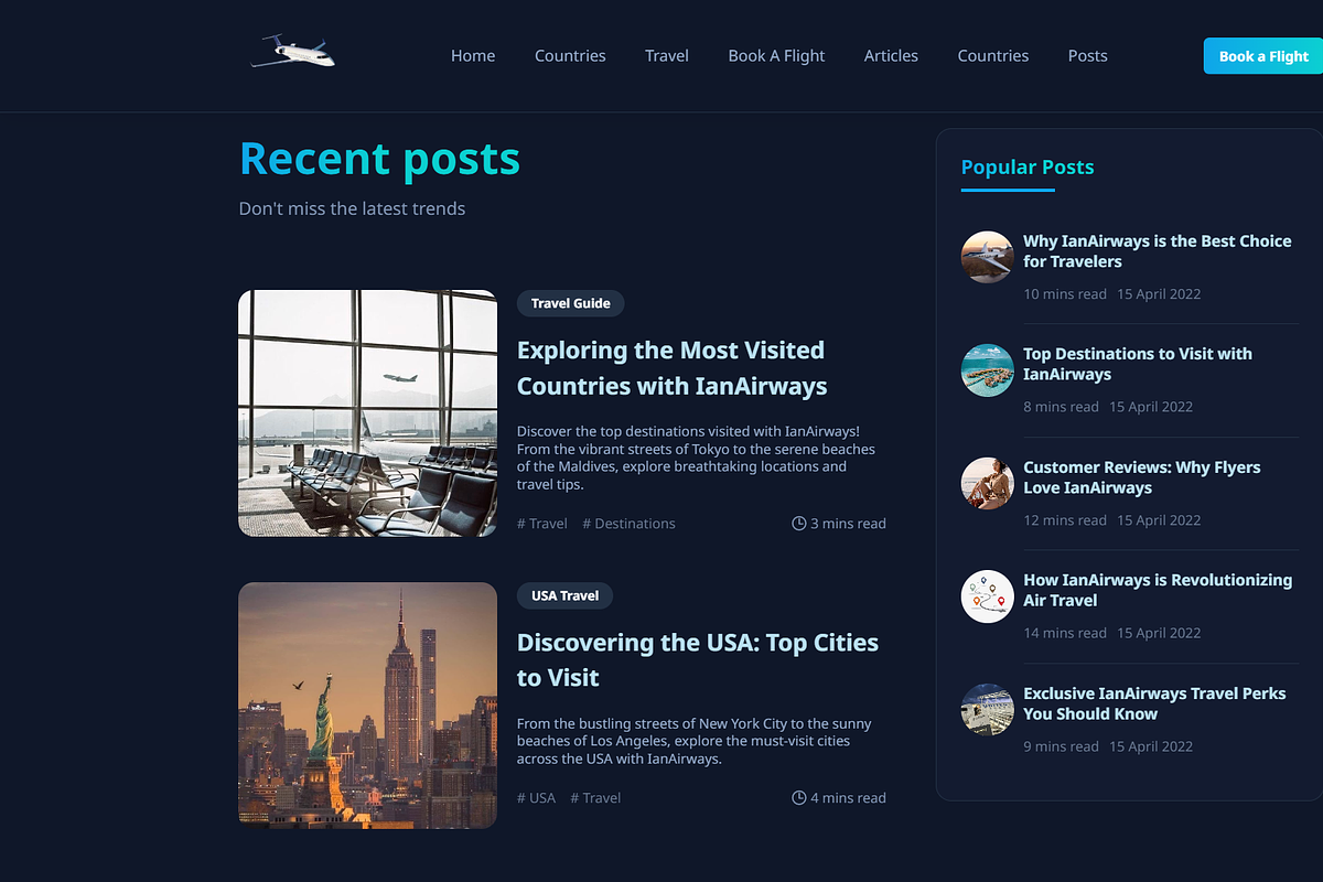 IanAirways- Travel Template, a HTML Template by NomaTemplates (Photo 12 of 22)