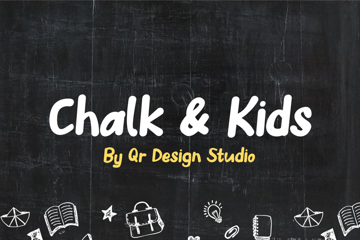 Halodex Kochalk - Kids & Chalk Font, a Handwritten Font by QR Design Studio (Photo 2 of 6)