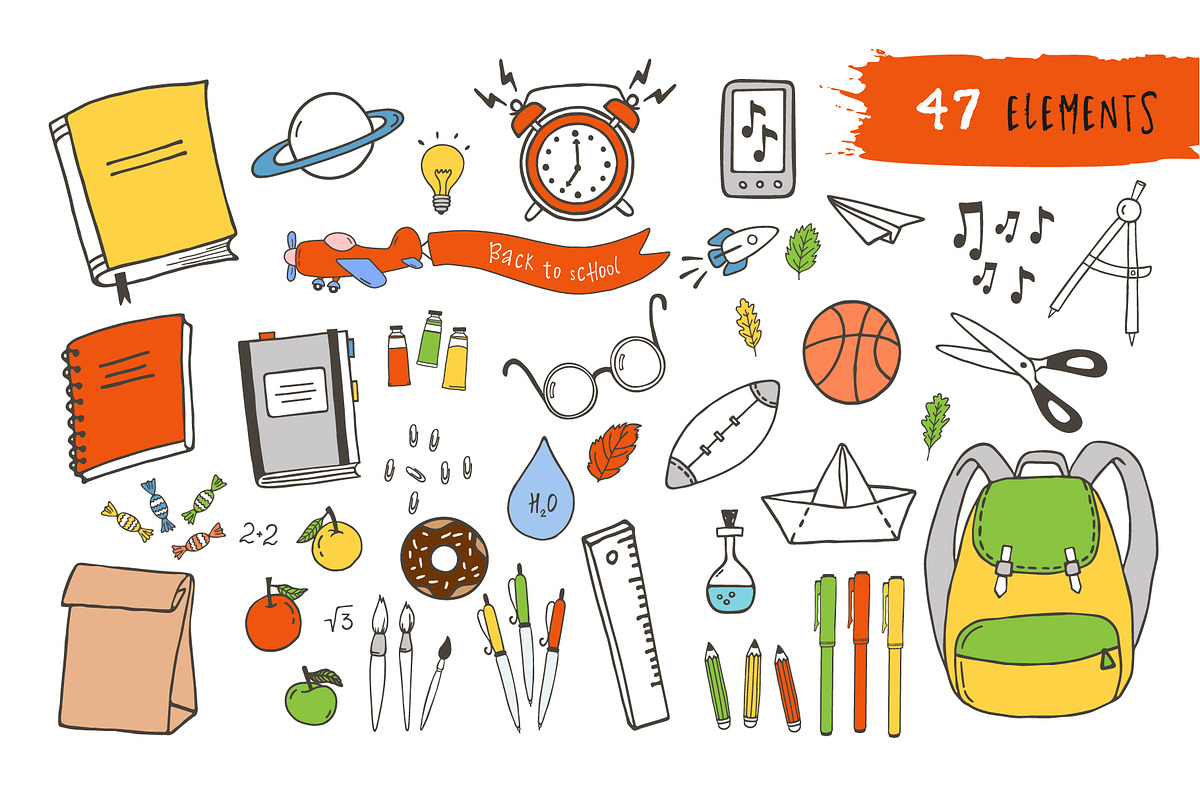 Back to School | Hand Drawn Set, an Education Illustration by Lena Kedrova (Photo 2 of 14)
