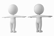Cute Stylized Stickman in T-Pose, a Characters & Person 3D Model by VK Studio (Thumbnail 5 of 8)