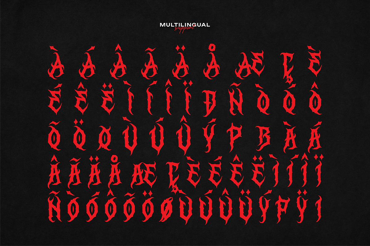 Lord Eratgon | Death Metal Font, a Blackletter Font by Denustudios (Photo 12 of 12)